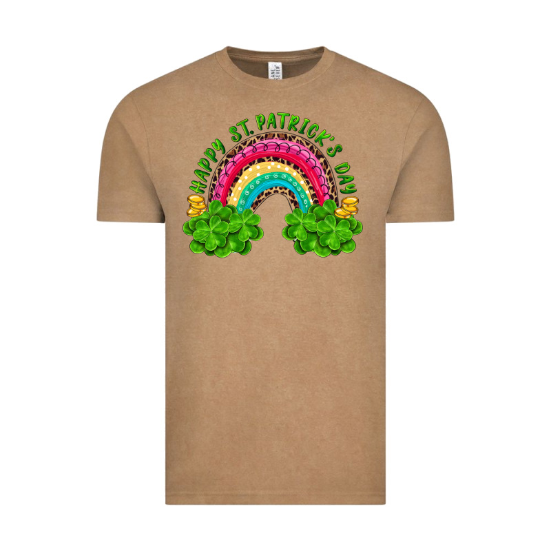 Happy St. Patrick's Day Rainbow And Shamrock Vintage Tee by RanaPortraitStore | Teevron