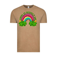 Vintage Coffee Happy St. Patrick's Day Rainbow And Shamrock Vintage Tee - RanaPortraitStore