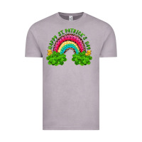 Vintage Zinc Happy St. Patrick's Day Rainbow And Shamrock Vintage Tee - RanaPortraitStore