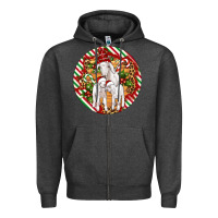 Charcoal Heather christmas goat family ornament Zipper Hoodie - Artiststas