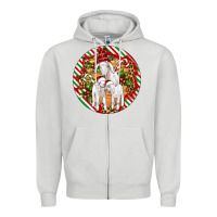 Dove Grey christmas goat family ornament Zipper Hoodie - Artiststas