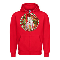 Christmas Goat Family Ornament Zipper Hoodie | Teevron