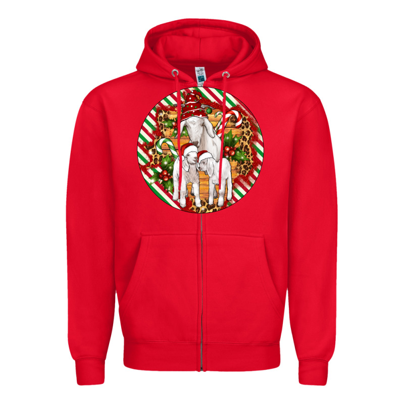 Christmas Goat Family Ornament Zipper Hoodie by Artiststas | Teevron