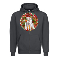 Smoke christmas goat family ornament Zipper Hoodie - Artiststas