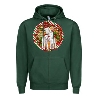 Sports Green christmas goat family ornament Zipper Hoodie - Artiststas
