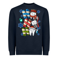 Navy ho ho ho teeth Heavyweight Sweatshirt - CowhideDigitalArt