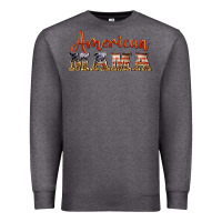 Charcoal Heather american mama Premium Sweatshirt - BarkalooDesign