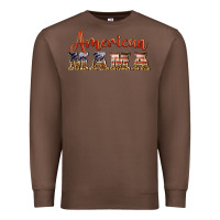 Chestnut american mama Premium Sweatshirt - BarkalooDesign