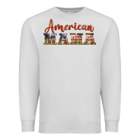 Dove Grey american mama Premium Sweatshirt - BarkalooDesign