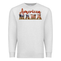 Oatmeal Heather american mama Premium Sweatshirt - BarkalooDesign