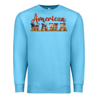Ocean Blue american mama Premium Sweatshirt - BarkalooDesign