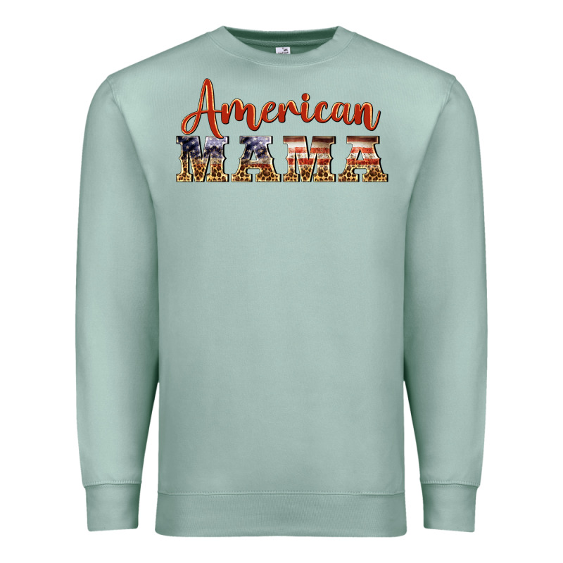 American Mama Premium Sweatshirt by BarkalooDesign | Teevron