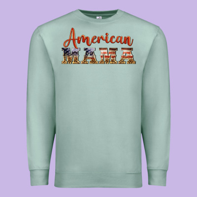 American Mama Premium Sweatshirt Designed By Barkaloodesign