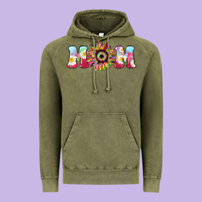 Tie Dye Sunflower Mom Mother's Day Vintage Hoodie Designed By Howdyjamesfarm