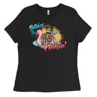 Bitches Be Floatin' Skeleton Summer Ladies Tee | Teevron
