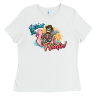 White Bitches be floatin' skeleton summer Ladies Tee - NancyCooperArtShop