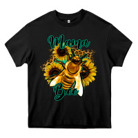 Black Leopard Sunflower Western Mama Bee Heavy Core Tee - Bettercallsaul