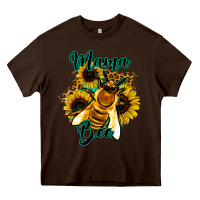 Chocolate Brown Leopard Sunflower Western Mama Bee Heavy Core Tee - Bettercallsaul