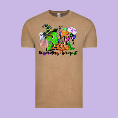 Rt Respiratory Therapist Halloween Vintage Tee Designed By Cowgirlartshop