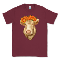 Burgundy Charolais Cow Classic Tee - RanaPortraitStore