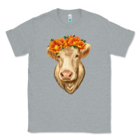 Heather Grey Charolais Cow Classic Tee - RanaPortraitStore