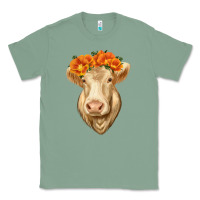 Sage Charolais Cow Classic Tee - RanaPortraitStore