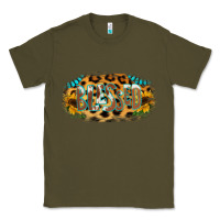 Army Green Blessed Sunflower Gemstone Classic Tee - RanaPortraitStore