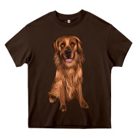 Chocolate Brown labrador Heavy Core Tee - JahusDesignShop