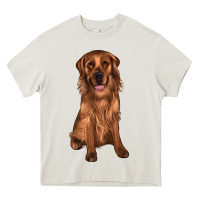 Cream labrador Heavy Core Tee - JahusDesignShop