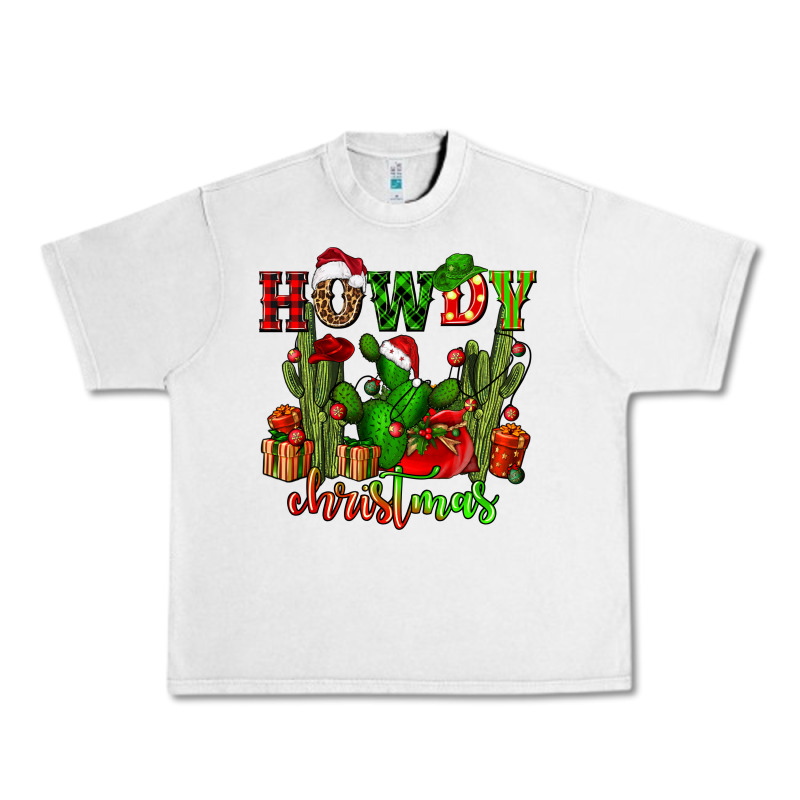 Howdy Christmas With Cactusses Urban Heavy Tee by CowGirlArtShop | Teevron