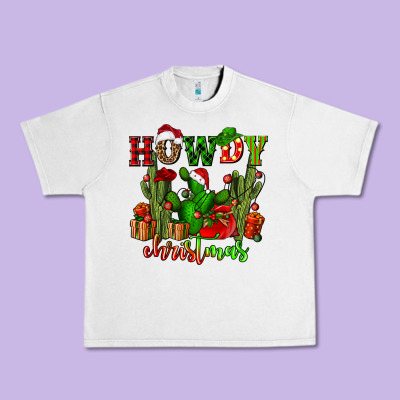Howdy Christmas With Cactusses Urban Heavy Tee Designed By Cowgirlartshop