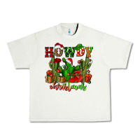 Pistachio howdy christmas with cactusses Urban Heavy Tee - CowGirlArtShop