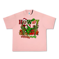 Salmon howdy christmas with cactusses Urban Heavy Tee - CowGirlArtShop