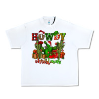 White howdy christmas with cactusses Urban Heavy Tee - CowGirlArtShop