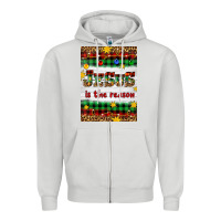 Dove Grey Christmas Jesus Is The Reason Zipper Hoodie - Artiststas