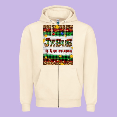 Christmas Jesus Is The Reason Zipper Hoodie Designed By Artiststas