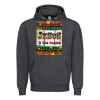 Smoke Christmas Jesus Is The Reason Zipper Hoodie - Artiststas