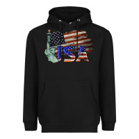 Black usa  statue of liberty Heavyweight Hoodie - BarkalooDesign