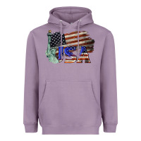 Lavender usa  statue of liberty Heavyweight Hoodie - BarkalooDesign