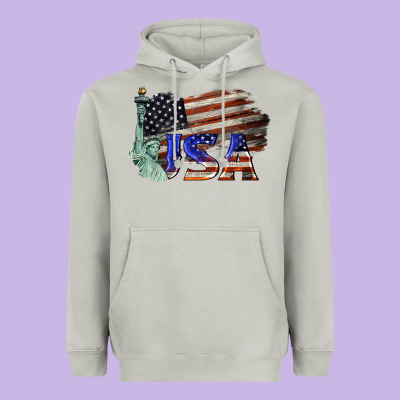 Usa  Statue Of Liberty Heavyweight Hoodie Designed By Barkaloodesign