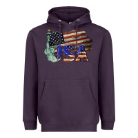 Plum usa  statue of liberty Heavyweight Hoodie - BarkalooDesign