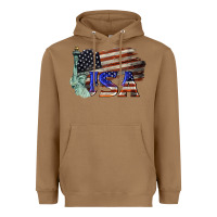 Toasted Coconut usa  statue of liberty Heavyweight Hoodie - BarkalooDesign