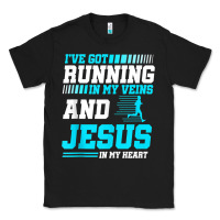 Black Christian Runner Half Marathon Running Race Jesus Gift Classic Tee - trangStudio