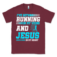 Burgundy Christian Runner Half Marathon Running Race Jesus Gift Classic Tee - trangStudio