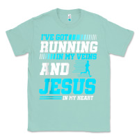 Seafoam Christian Runner Half Marathon Running Race Jesus Gift Classic Tee - trangStudio