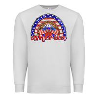 Dove Grey america rainbow Premium Sweatshirt - BarkalooDesign