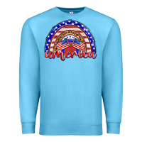 Ocean Blue america rainbow Premium Sweatshirt - BarkalooDesign