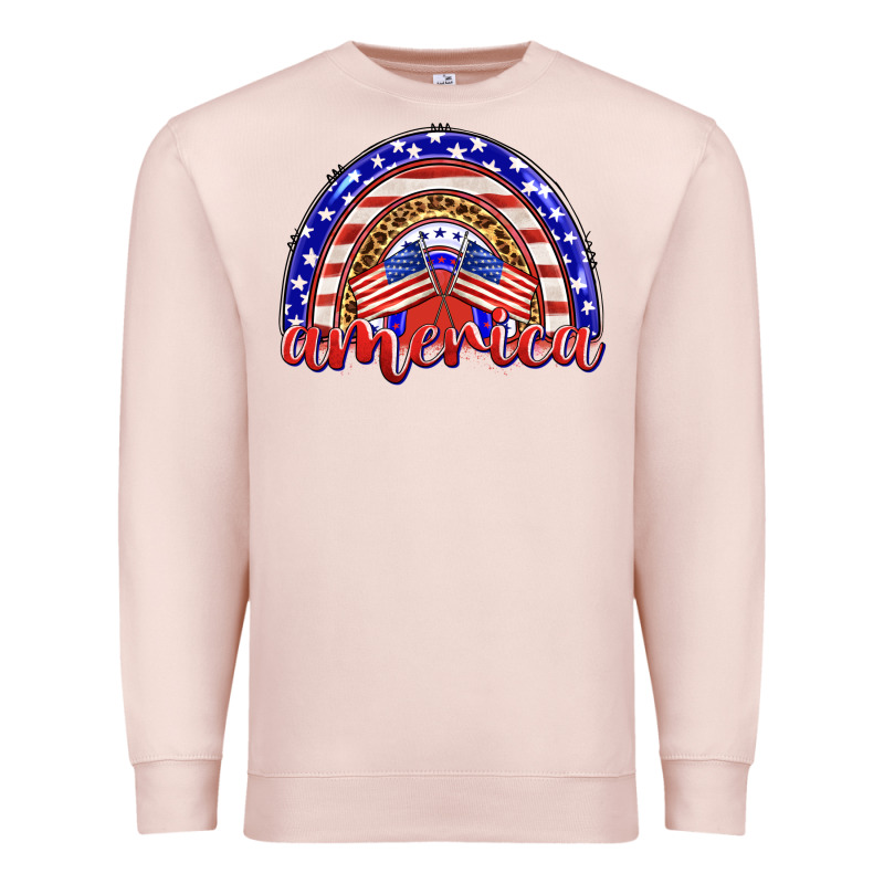 America Rainbow Premium Sweatshirt by BarkalooDesign | Teevron