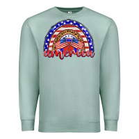 Seafoam america rainbow Premium Sweatshirt - BarkalooDesign