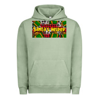 Pigment Oil Green santa's helper with gifts Urban Hoodie - AdoDesignShop